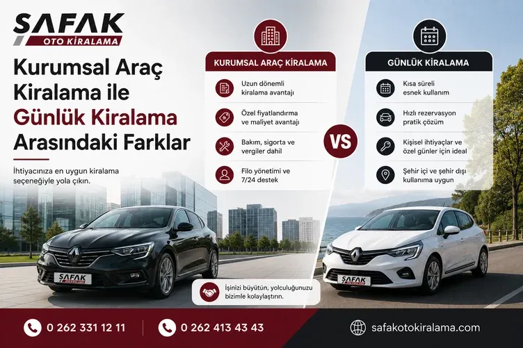Kurumsal Araç Kiralama ile Günlük Kiralama Arasındaki Farklar