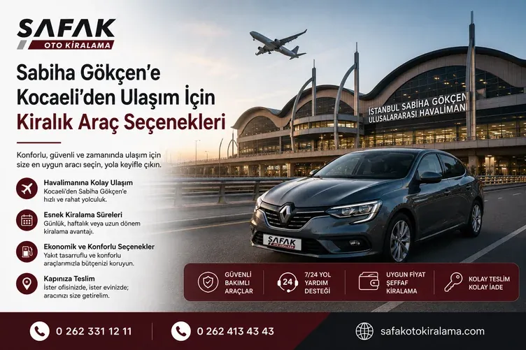 Sabiha Gökçen’e Kocaeli’den Ulaşım İçin Kiralık Araç Seçenekleri
